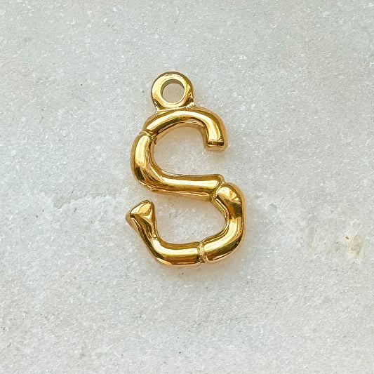 BAMBOO INITIAL CHARM