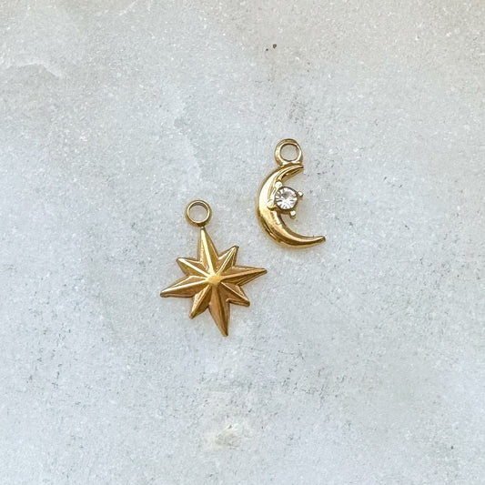 MOON + STAR CHARM