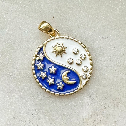 MOON + SUN YING YANG CHARM