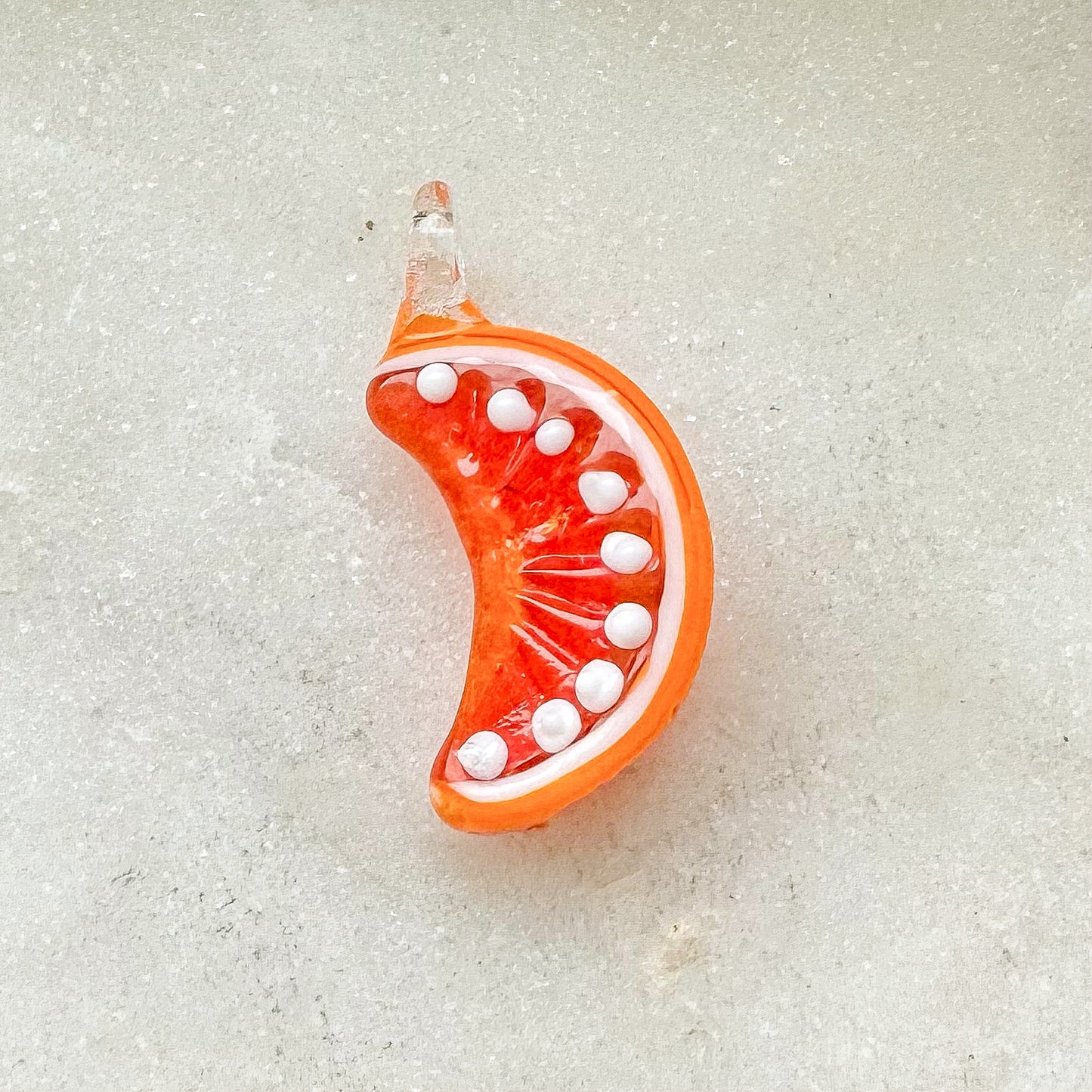 ORANGE SLICE GLASS CHARM