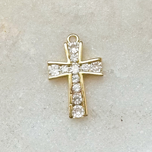 CRYSTAL CROSS CHARM