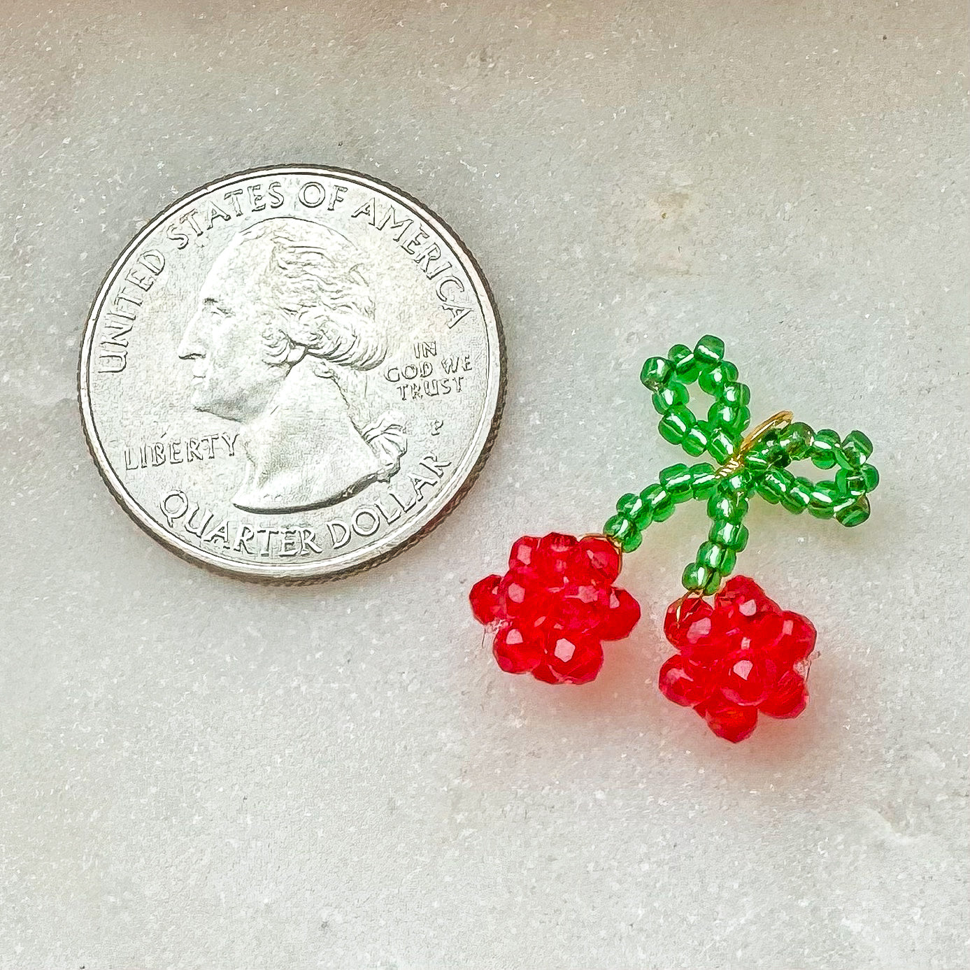 BEADED CHERRY CHARM