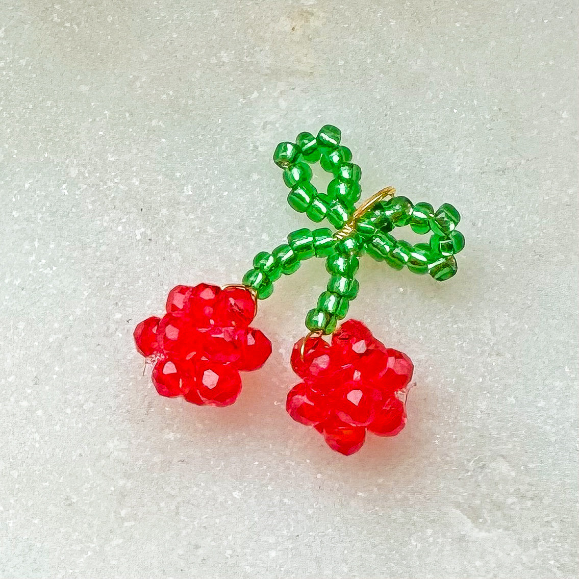 BEADED CHERRY CHARM