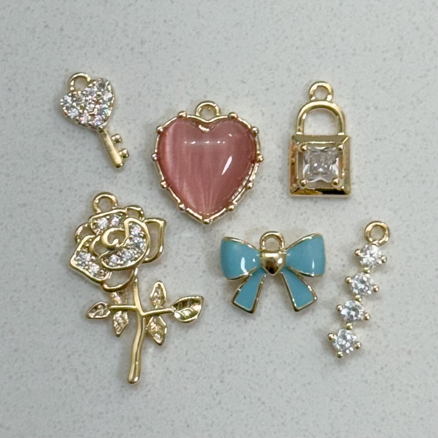 JUST A GIRL CHARM SET