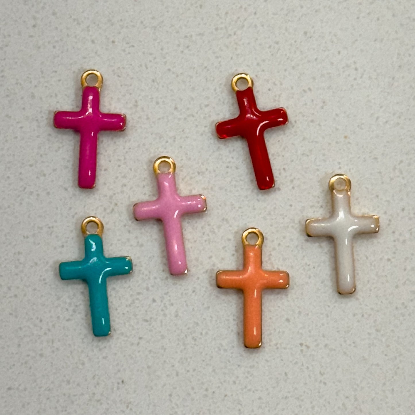 COLORFUL CROSS CHARM