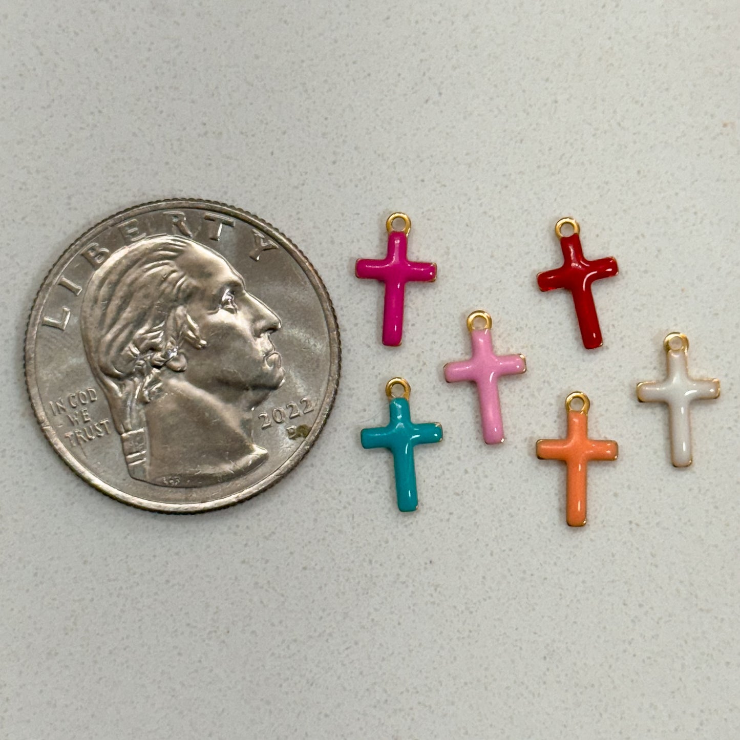 COLORFUL CROSS CHARM