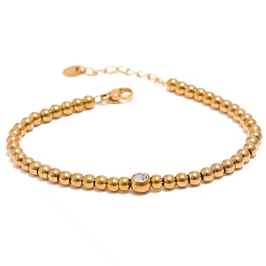 GOLD BEADED BRACELET