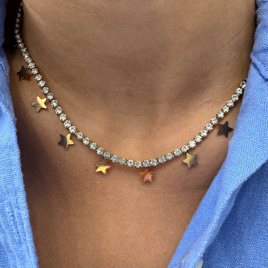 SHOOTING STAR TENNIS NECKLACE