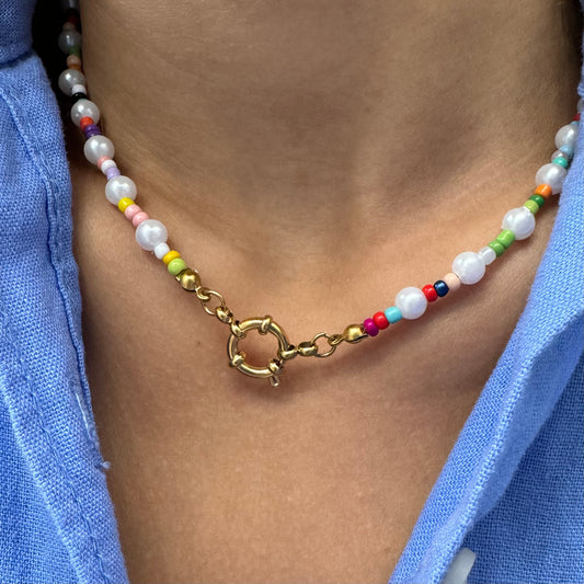 RAINBOW PEARL CHAIN