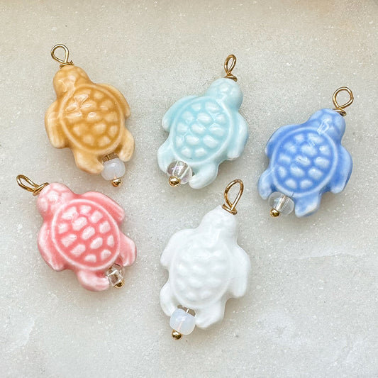 CERAMIC TURTLE CHARM