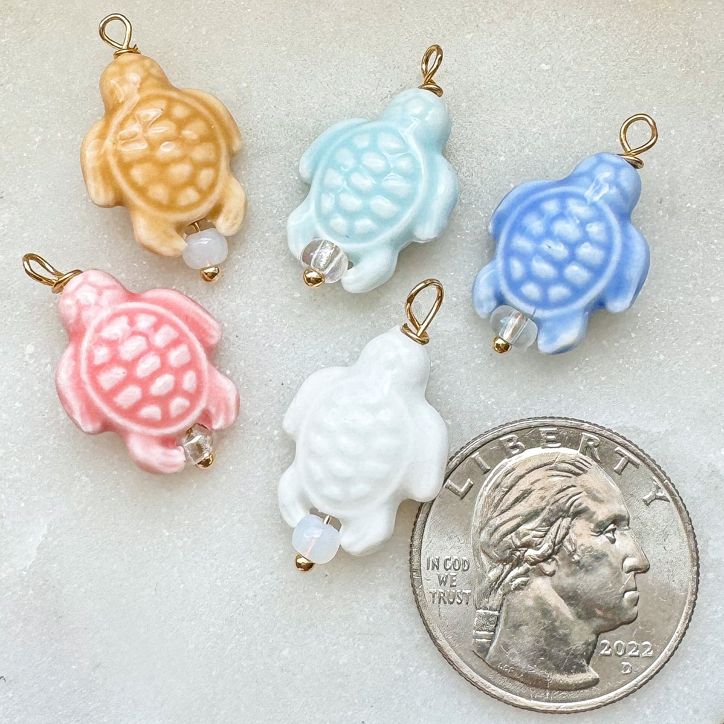 CERAMIC TURTLE CHARM