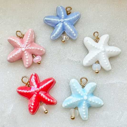 CERAMIC STARFISH CHARM