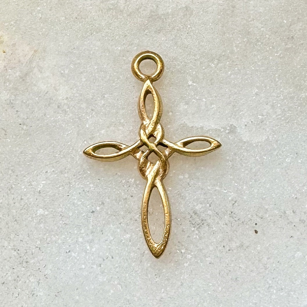 TWISTED CROSS CHARM