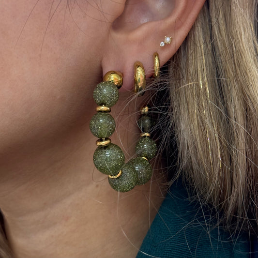 EVERMORE BEADED HOOPS