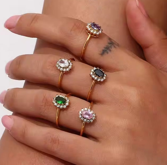 ONYX NIGHT ADJUSTABLE RING