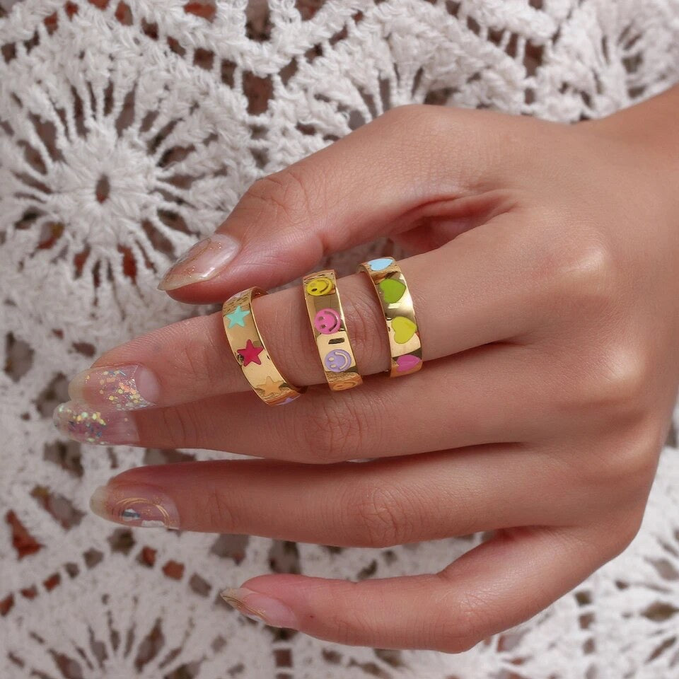 COLORFUL GOLD RING