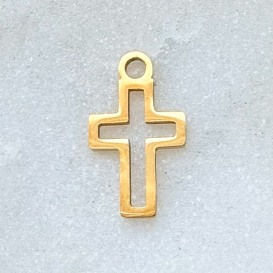 CROSS OUTLINE CHARM