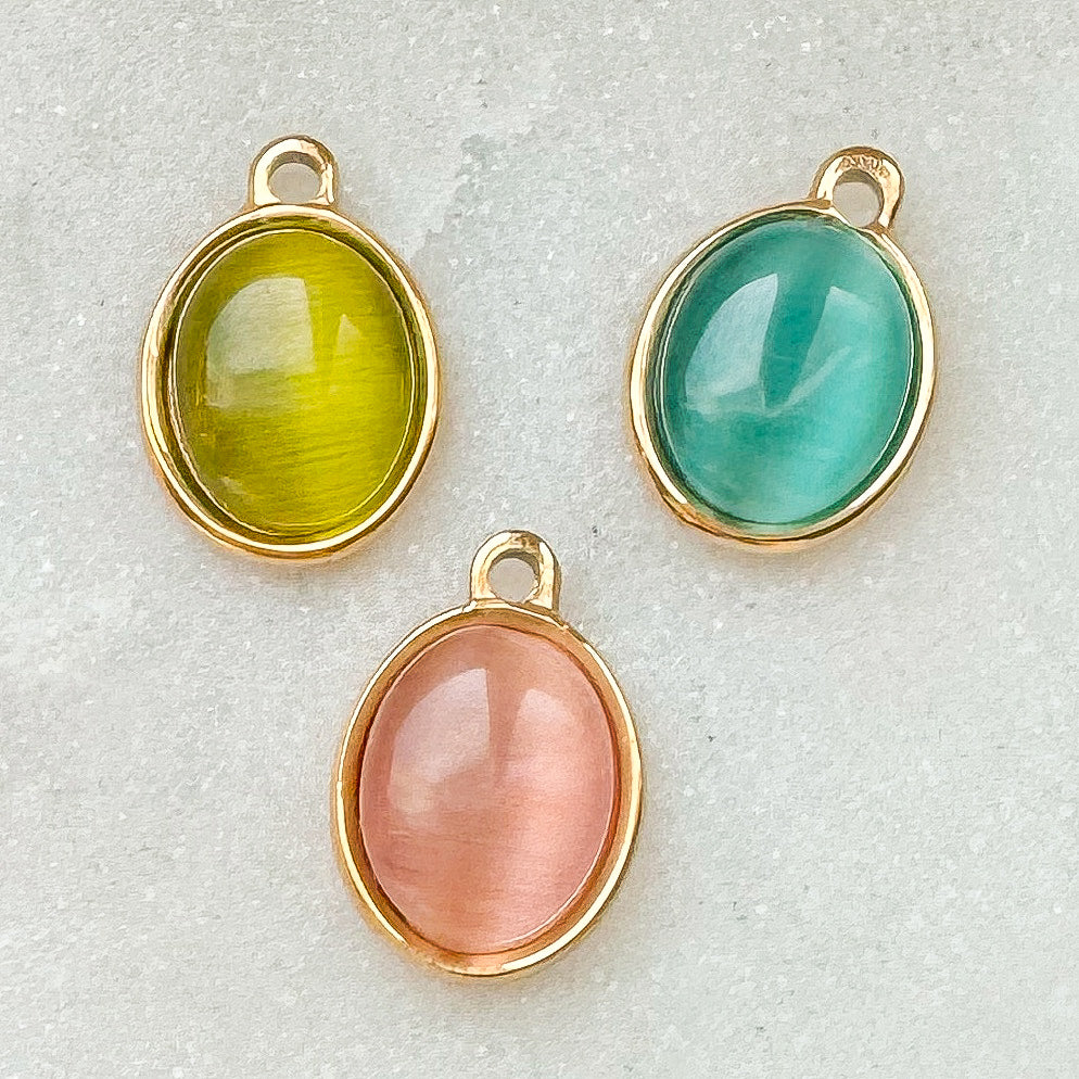 OVAL GEM CHARM