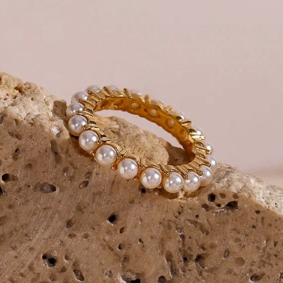 PEARL STUDDED RING