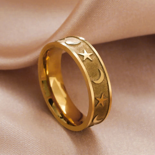 MOON + STARS RING