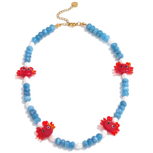 CRABBY BEADED NECKLACE