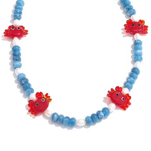 CRABBY BEADED NECKLACE