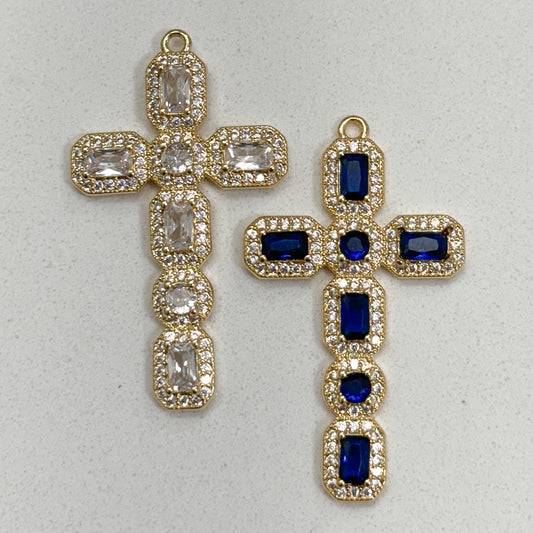 CRYSTAL CROSS CHARM