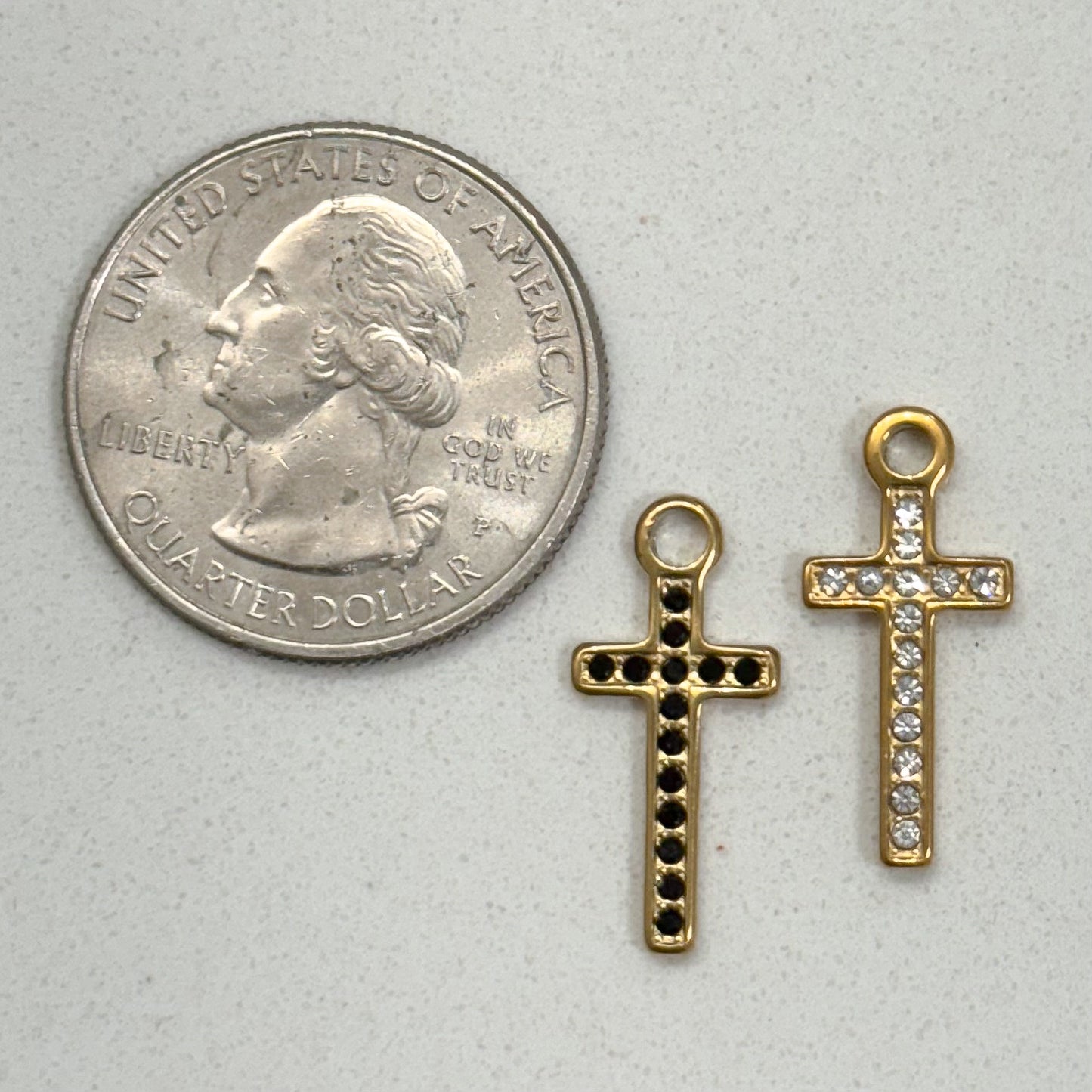 CRYSTAL CROSS CHARM