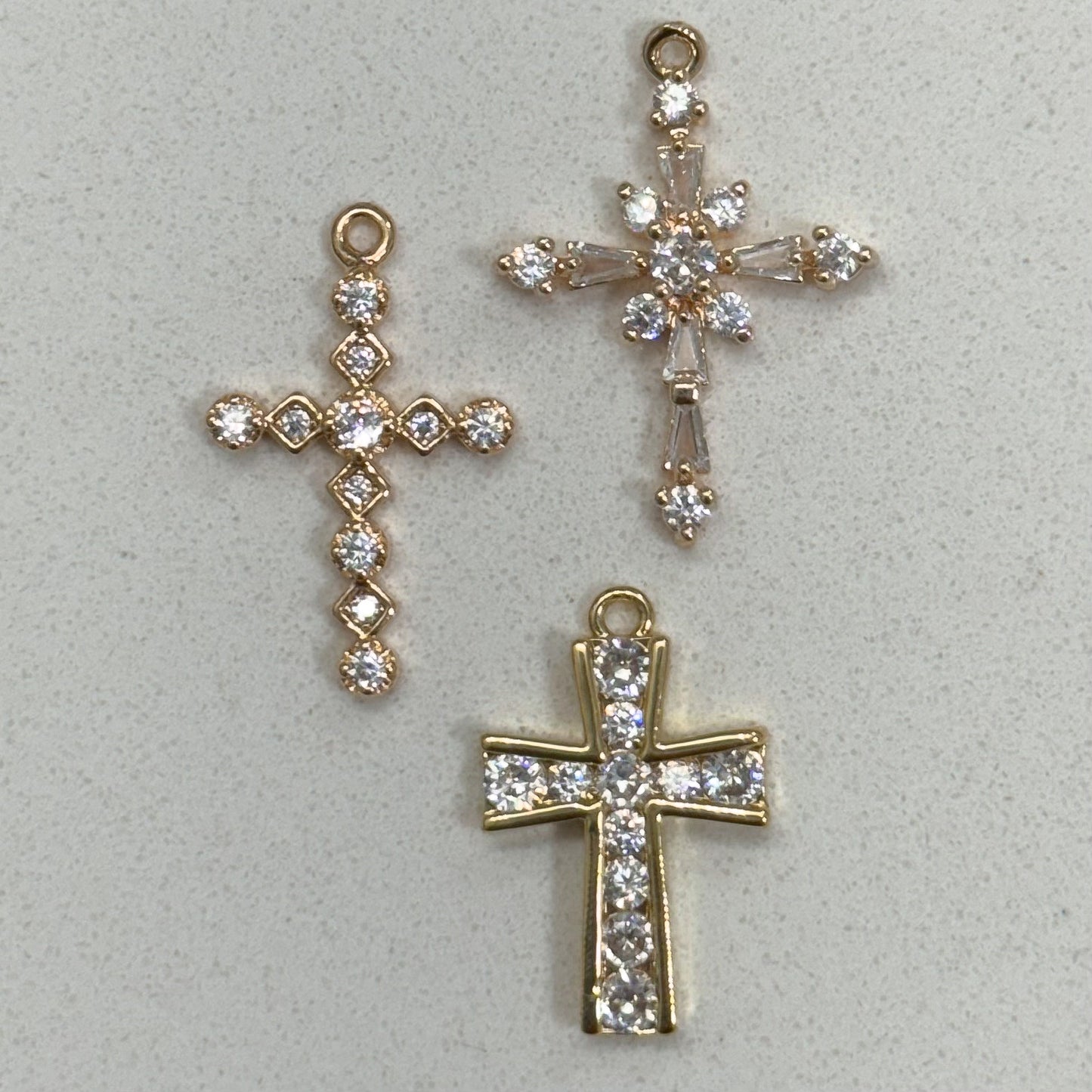 CRYSTAL CROSS CHARM