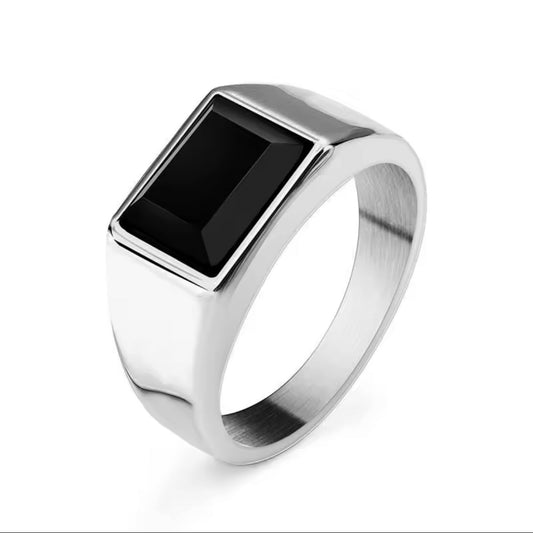 BLACK RECTANGLE RING