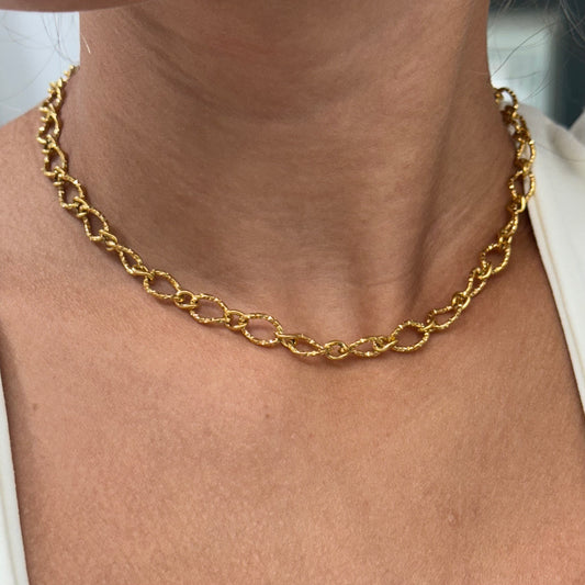 HAMMERED GEMMA CHAIN