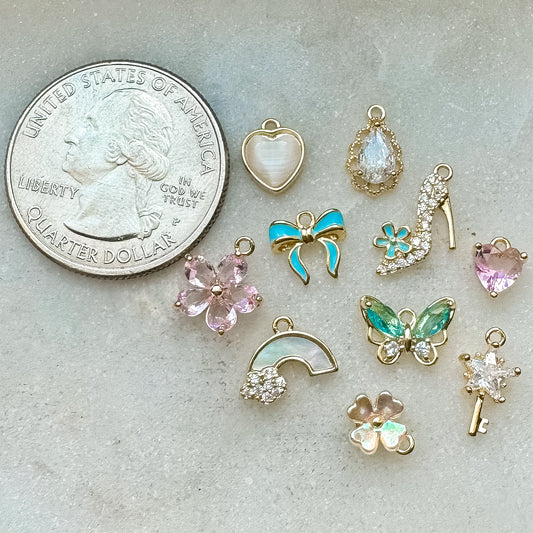 JUST A GIRL CHARM SET