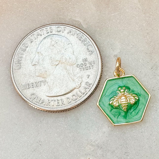 GREEN BEE CHARM