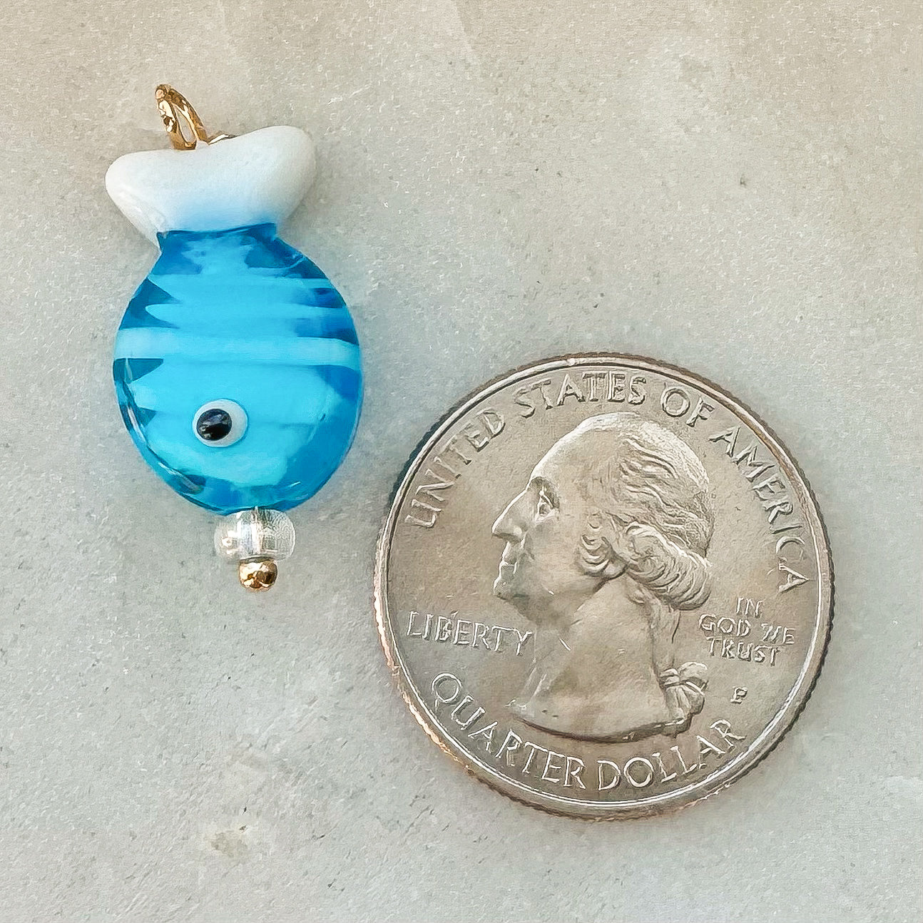 GLASS FISH CHARM