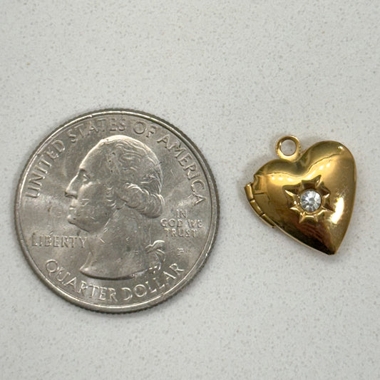 BIRTH STONE HEART LOCKET CHARM