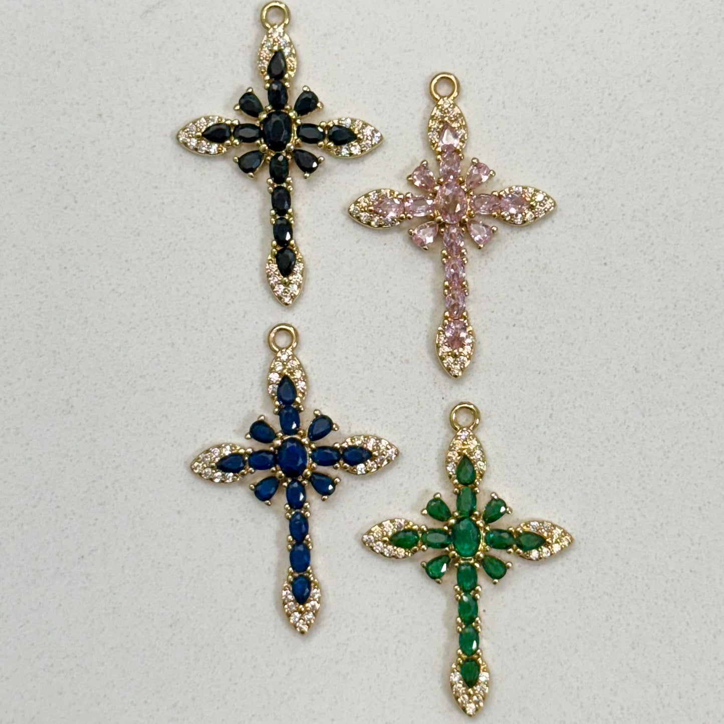 CRYSTAL CROSS CHARM