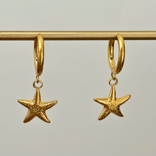 STARFISH HOOP EARRINGS