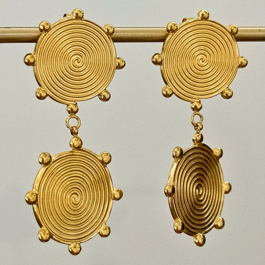 CIRCLE SWIRL EARRINGS