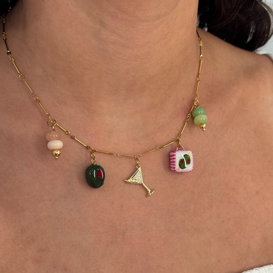 DIRTY MARTINI CHARM NECKLACE