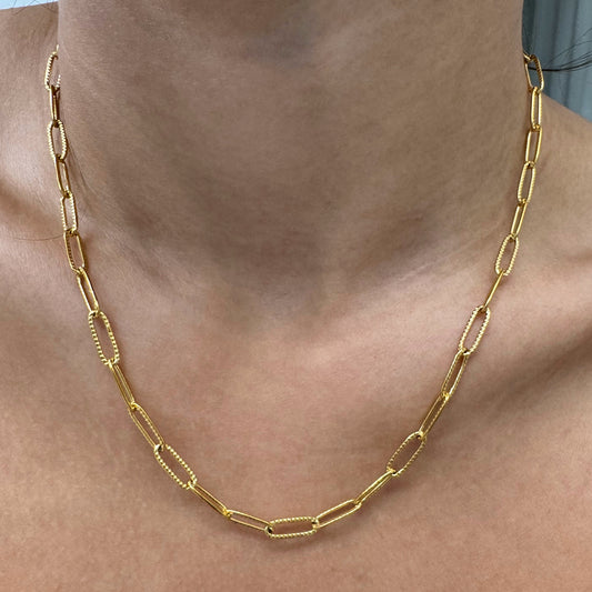 HAMMERED PAPERCLIP CHAIN