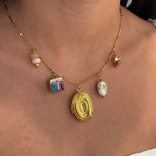BOOK LOVER CHARM NECKLACE