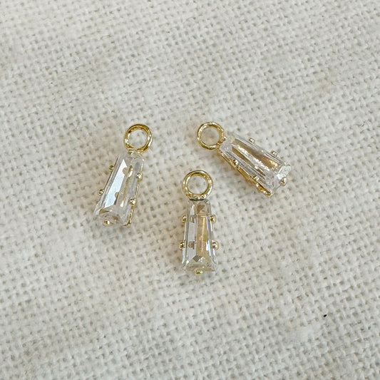 TAPERED RECTANGLE CZ CHARM