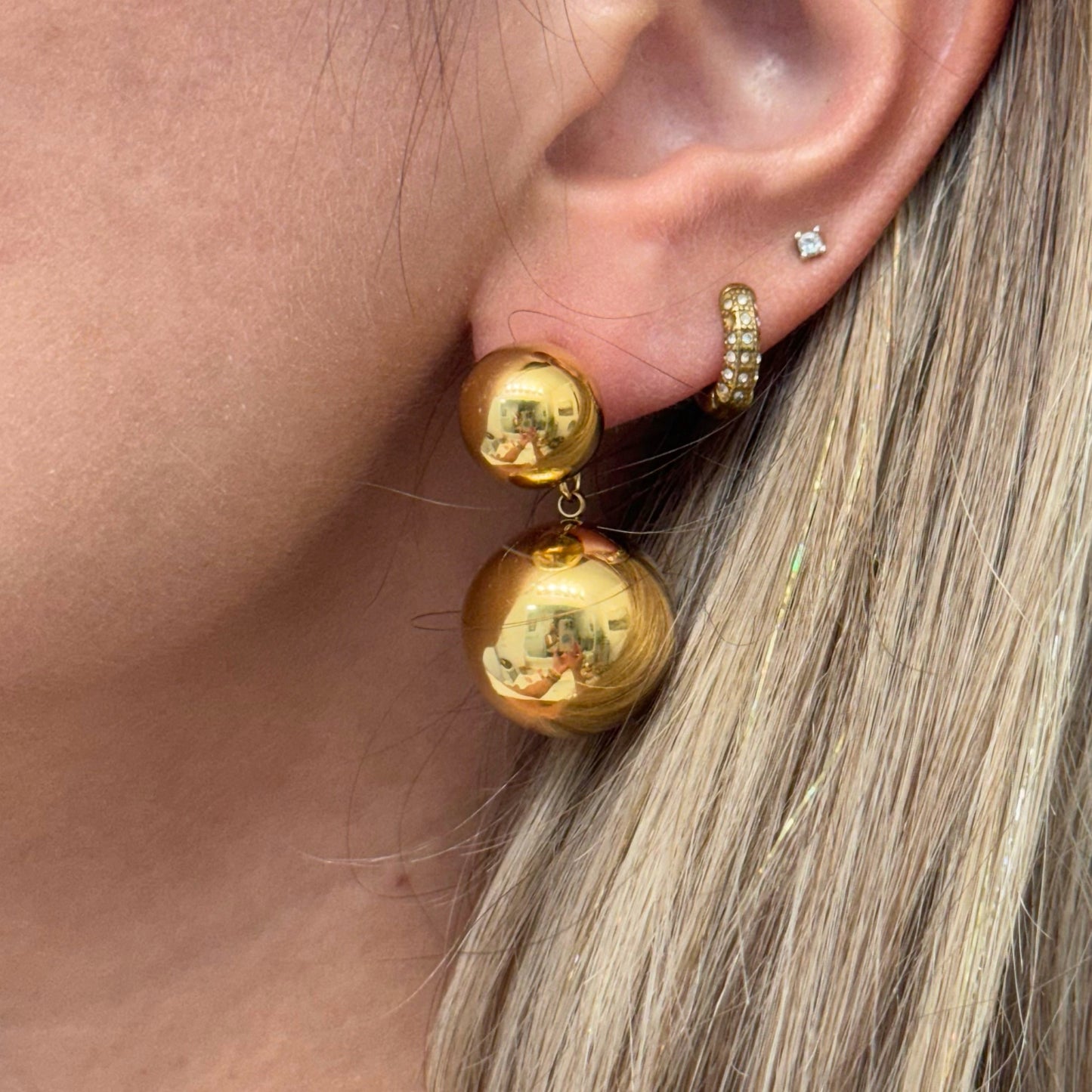 SPHERE DROP EARRINGS