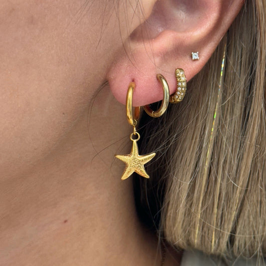 STARFISH HOOP EARRINGS