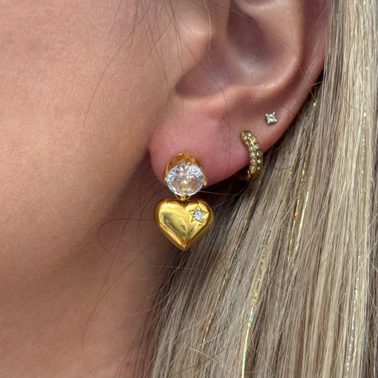 SPARKLE HEART EARRINGS