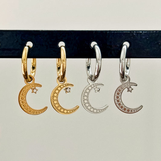 GOLD CRESCENT MOON HUGGIES