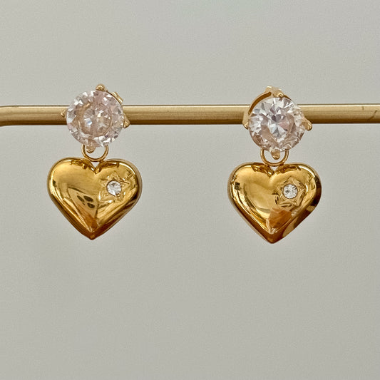 SPARKLE HEART EARRINGS