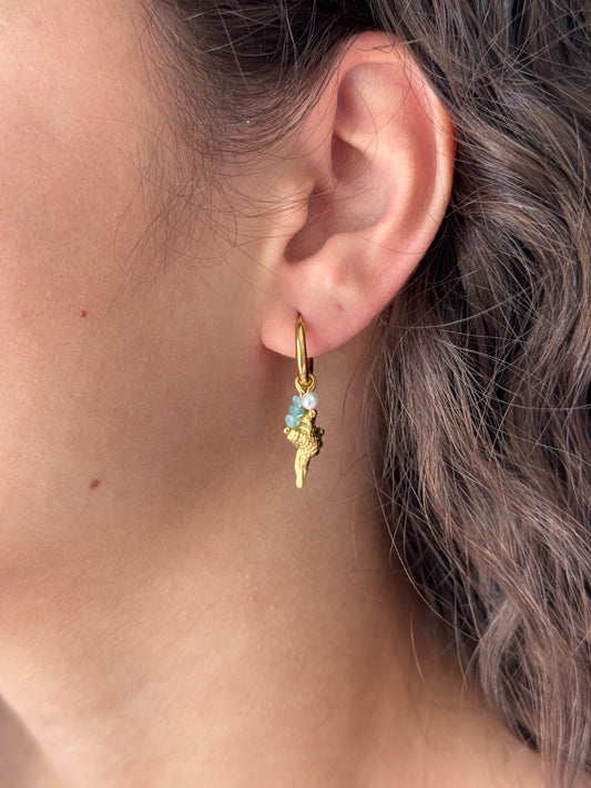 CONCH HOOP EARRINGS