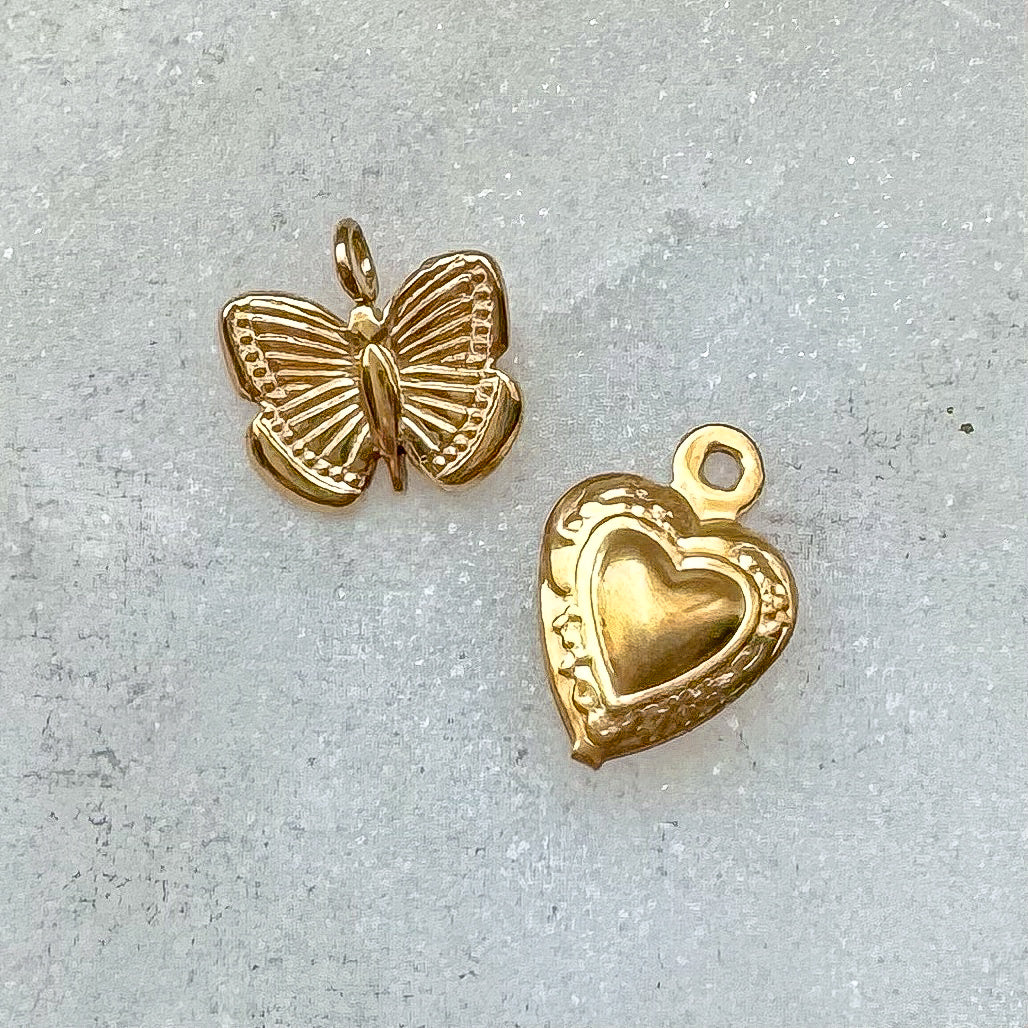 BUTTERFLY HEART CHARM