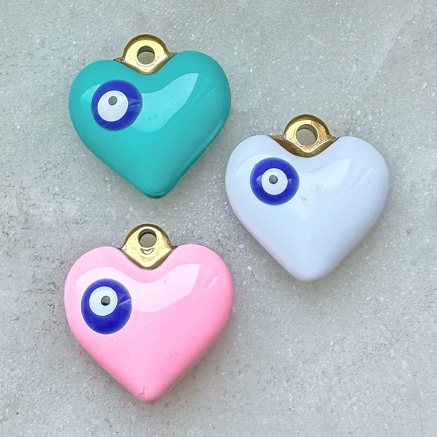 EVIL EYE HEART CHARM